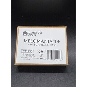 Cambridge Audio Melomania 1+ White Charging Case + USB Type C Cable New In Box